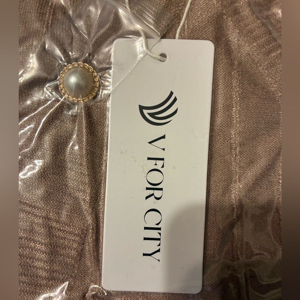 NWT Maternity Dress Midi Bodycon Pleated A-Line w/matching Cropped Cardigan - Picture 6 of 6